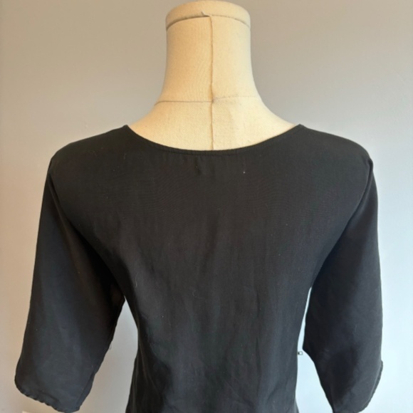 Sunday + Noise, Women's Black & Pink, Zipper detail, 3/4 Sleeve Tunic, SZ SM - Picture 6 of 8